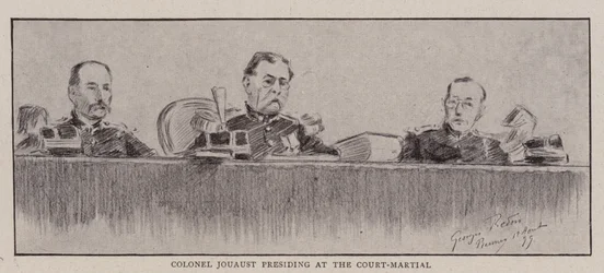 Oberst Jouaust præsiderede ved krigsretten